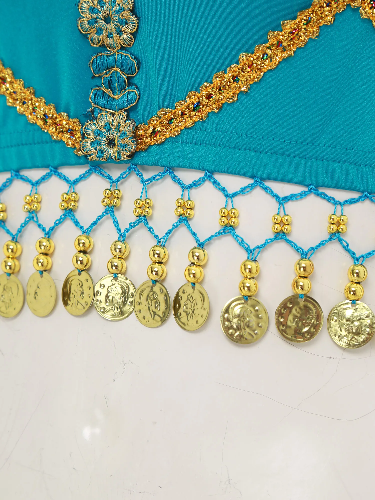 Disfraces de princesa india árabe para mujer, Top corto de actuación de danza del vientre, Tops de mascarada para fiesta temática de corazón, Halloween