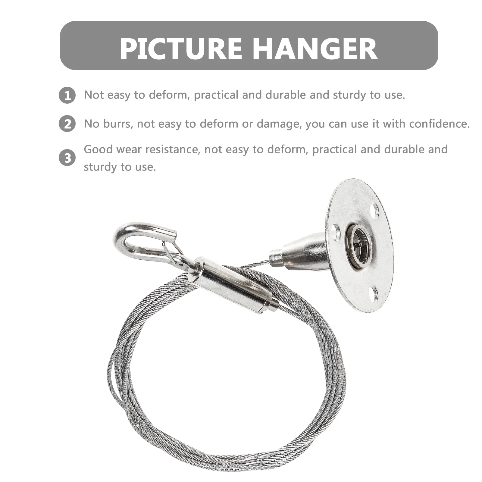 Wire Rope Hanger for Oil Painting Picture Fixing Hook Hanging Code Hooks Stainless Steel Hangers