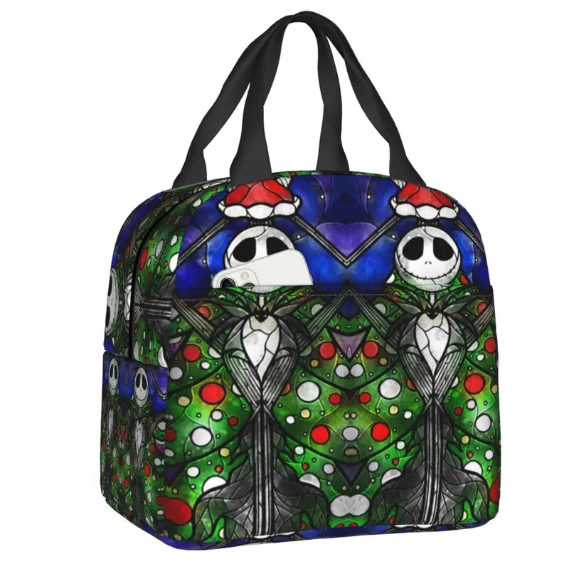 

Сумка для обеда «Кошмар перед Рождеством» на заказ для мужчин и женщин, готический холодильник Джека Скеллингтона, термоизолированный ланч-бокс для детей, школы