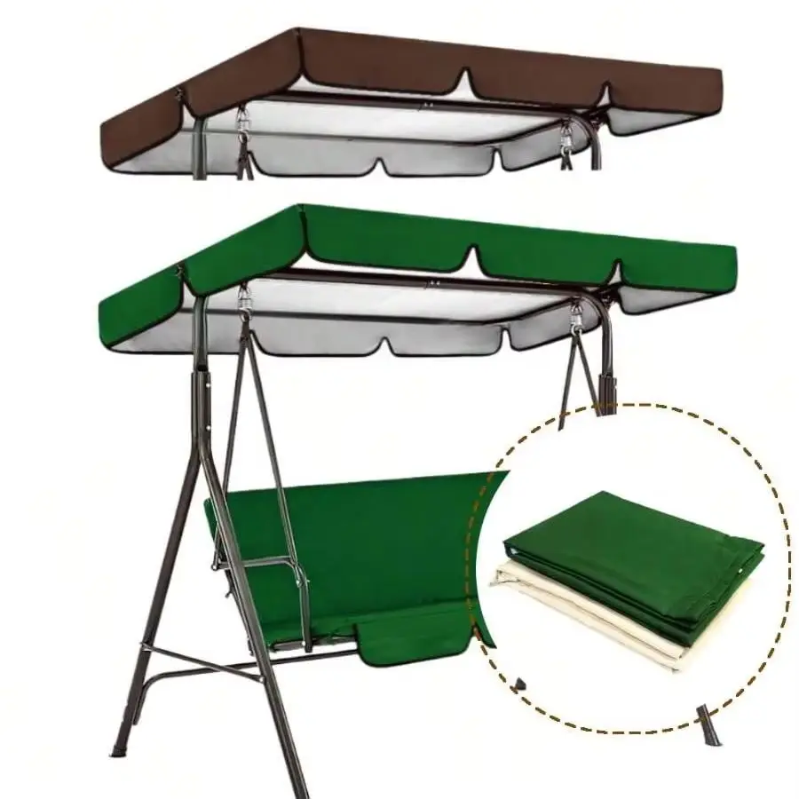 1pc 210D waterproof swing chair top cover shade cloth outdoor garden park swing chair sun-shelter top covers