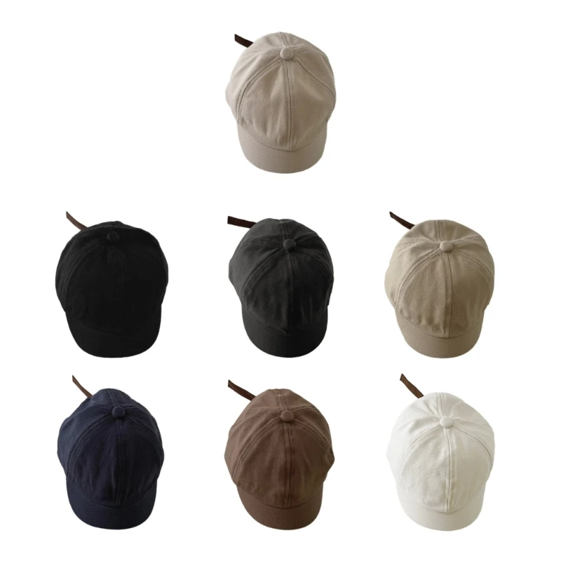 Lightweight Cotton Baseball Caps Kids Sun Hat Solid Color Hat for Summer Outings