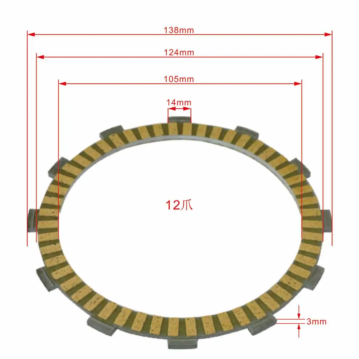 9Pc Motorcycle Friction Clutch Disc Plates For Yamaha WR250F WR 250F 01-02 04-18 YZ250F 2001-2022 YZ250FX 2015-2022