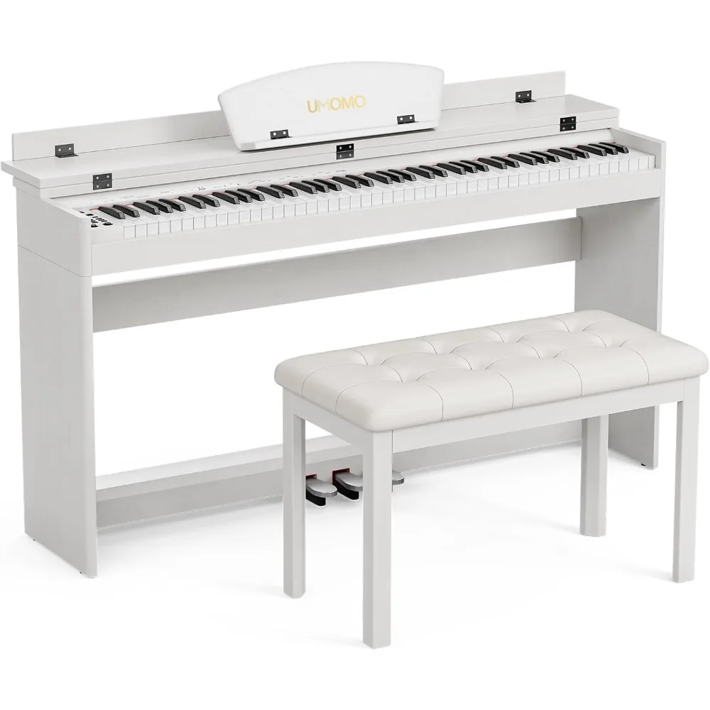 U-710 88 Key Digital Piano Keyboard with Bench, Full Size Electric Piano with Pianos Stand,Electronic Piano for Beginner