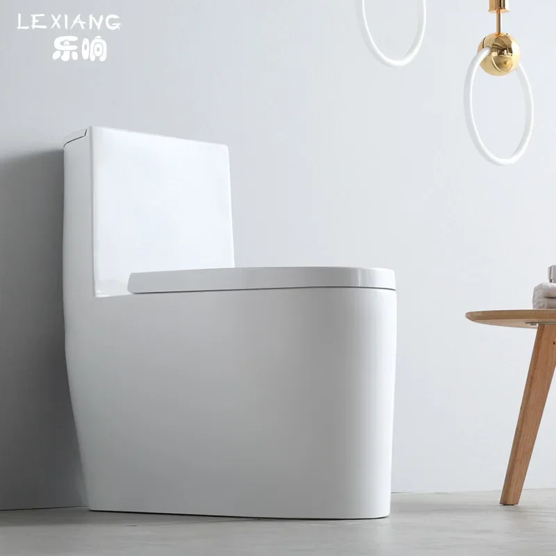 Round creative ceramic toilet, high-end hotel bathroom water-saving large-diameter toilet