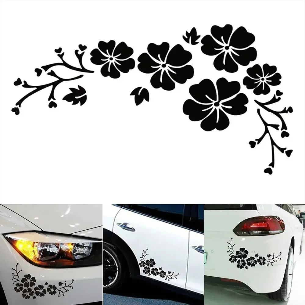 New Design Super Beautiful Floral Car Decal Window Bumper Door Scratch Motorcycle Vinyl Scratch Trim, 20cm