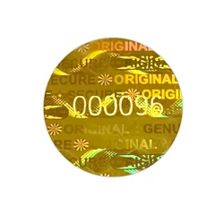 1.5cm Gold Round Hologram Sticker, Tamperproof & Security Label with Warranty Void Seals - High - Quality Anti - Counterfeiting