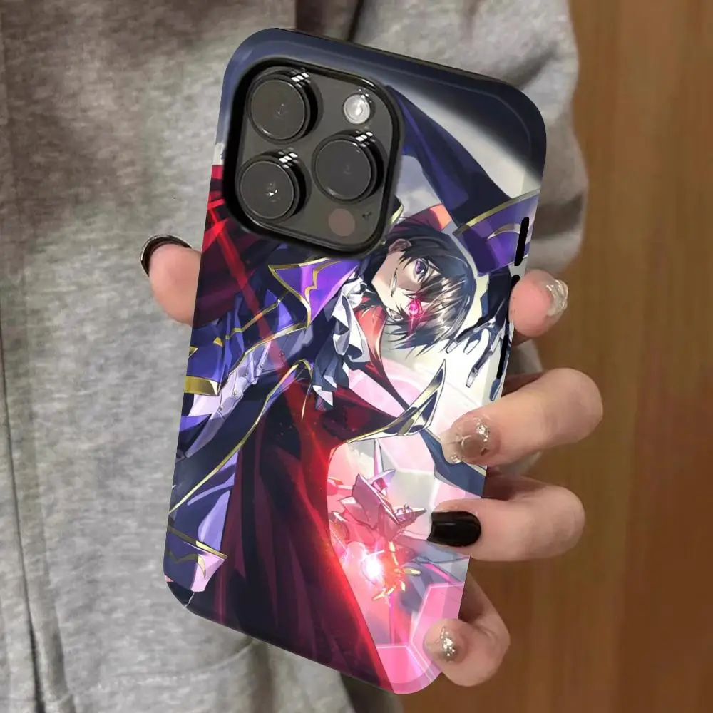

Anime code geass Phone Case Double-layered 2-in-1 Film Case For IPhone 16 15 Promax 14 13 Pro 12 11 plus Samsung S Covers