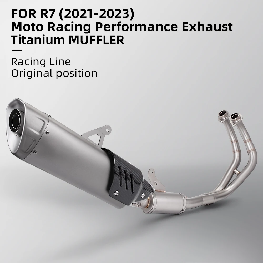 For YAMAHA R7 2021-2023 Full Motorcycle Exhaust System Escape Slip On Front Tube Link Pipe Connect yoshimura R77