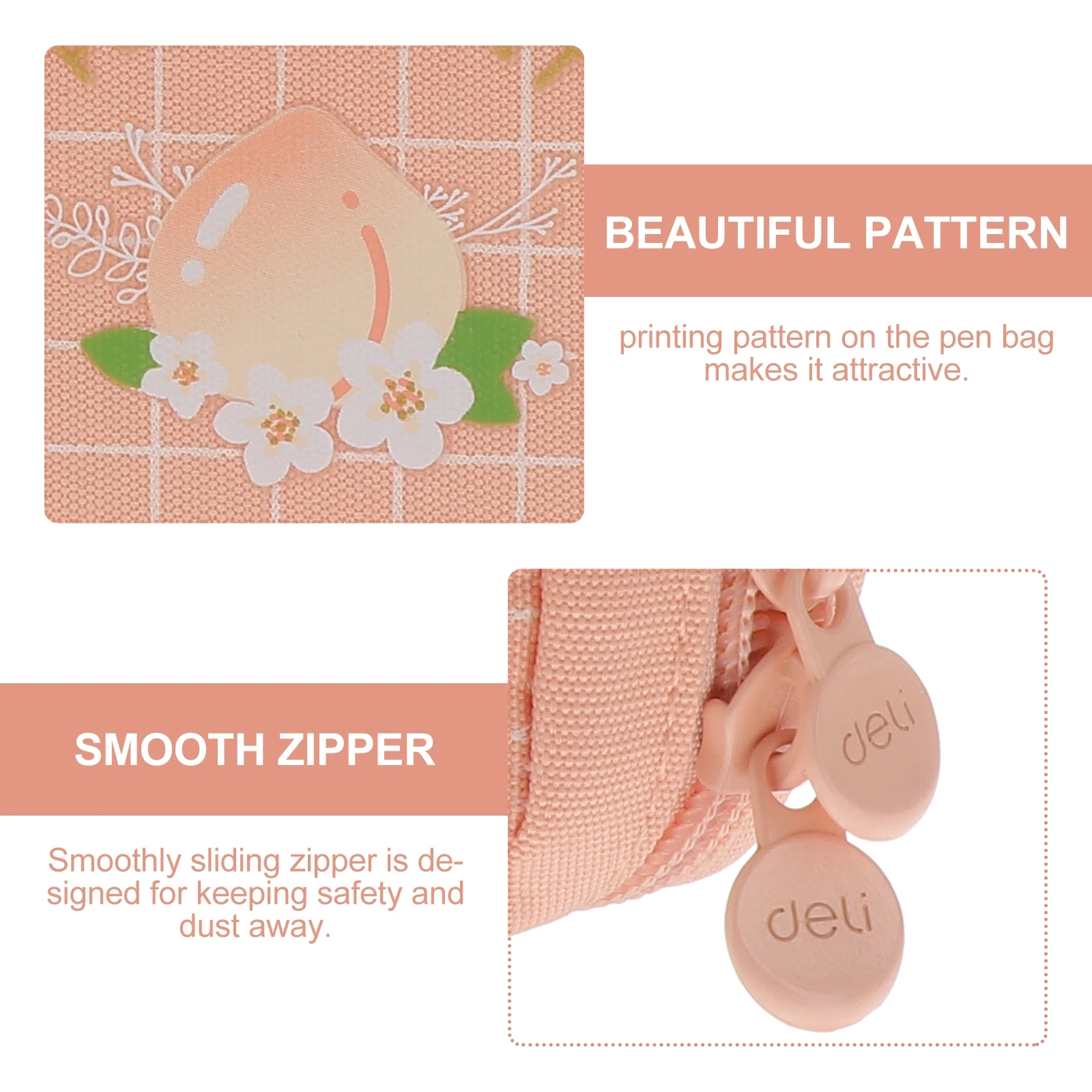 

Pen Bag Large Capacity Eco-Friendly Nylon Pencil Case Multifunction Stationery Organizer Coin Bag Cute Printed For Students