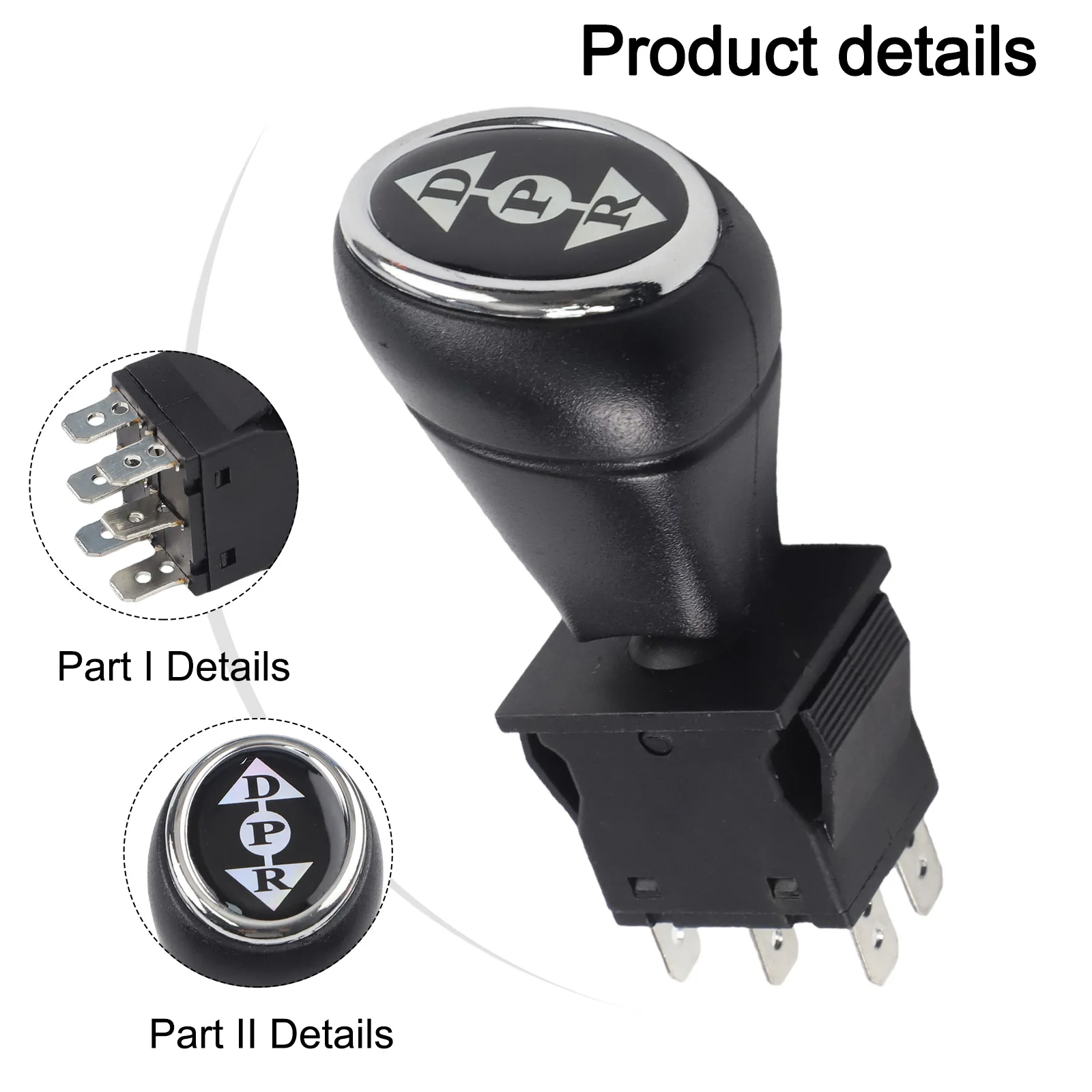 Black Push Rod Forward Reverse Switch For 6V 12V Children Electric Bumper Car Joystick For Reset Control Parts