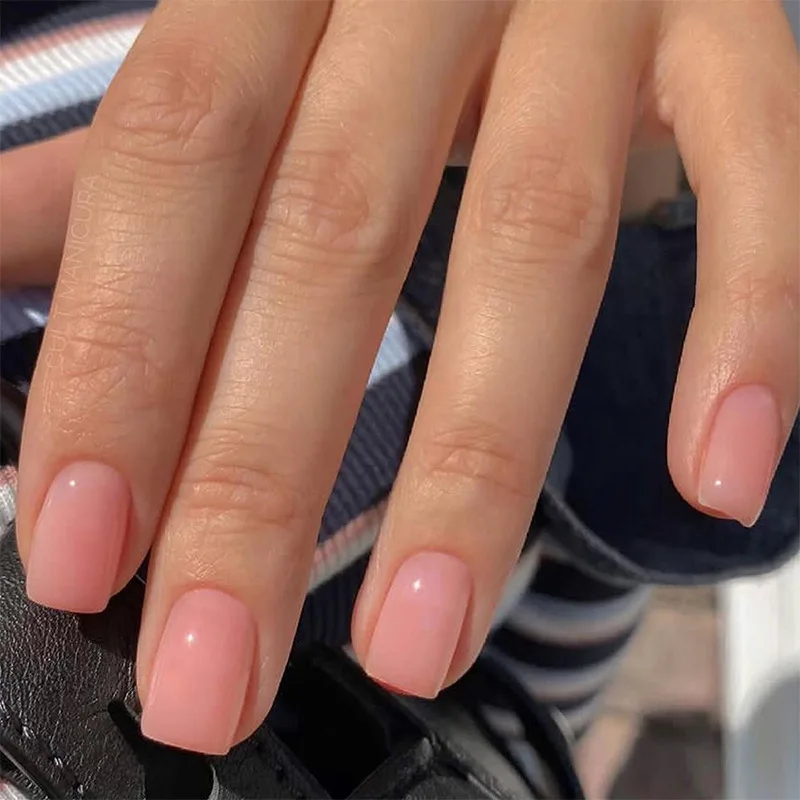 24 stuks minimalistische korte vierkante valse nagels effen witte kleur opzetnagels draagbaar herbruikbare nepnagels tips voor vrouwen meisjes 2026