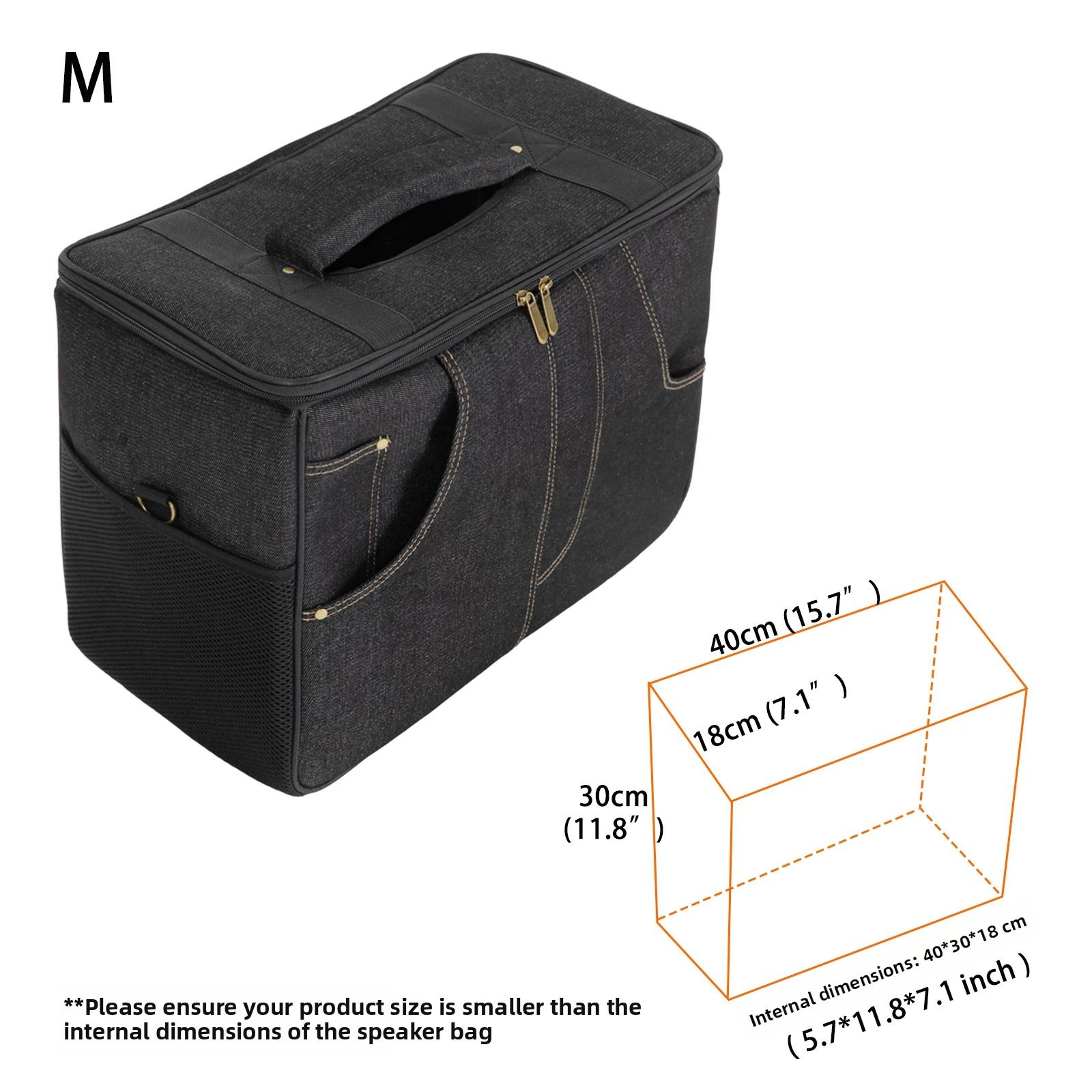 Portable Shoulder Case for Electric Guitar Audio Equipment Canvas Cotton Fabric Multiple Pockets for Accessories