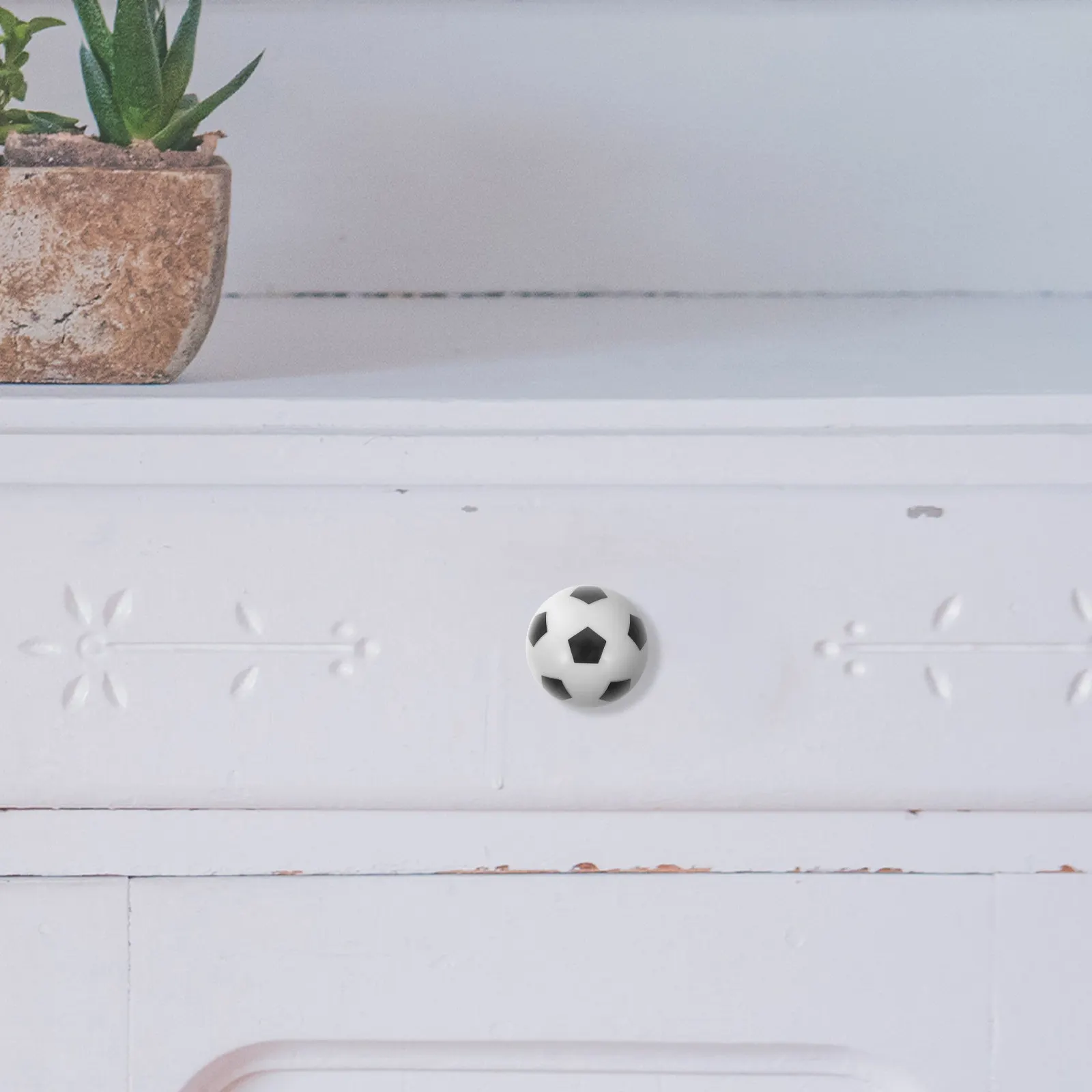 8Pcs Football Theme Drawer Knobs Safe Anti-Bump Cabinet Pulls Plastic Kids Dresser Handles Wardrobe Door Knobs Toddler Furniture