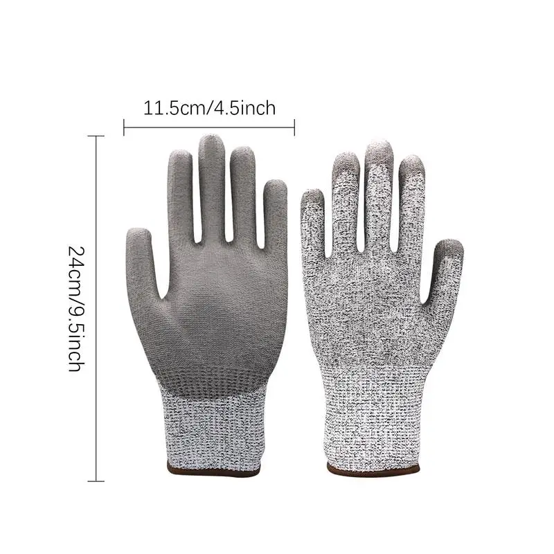 Cut Resistant Gloves 1 Pair 5-Level Protection Reusable Kitchen Prep Gloves Work Safety Gloves For Oyster Shucking Mandolin