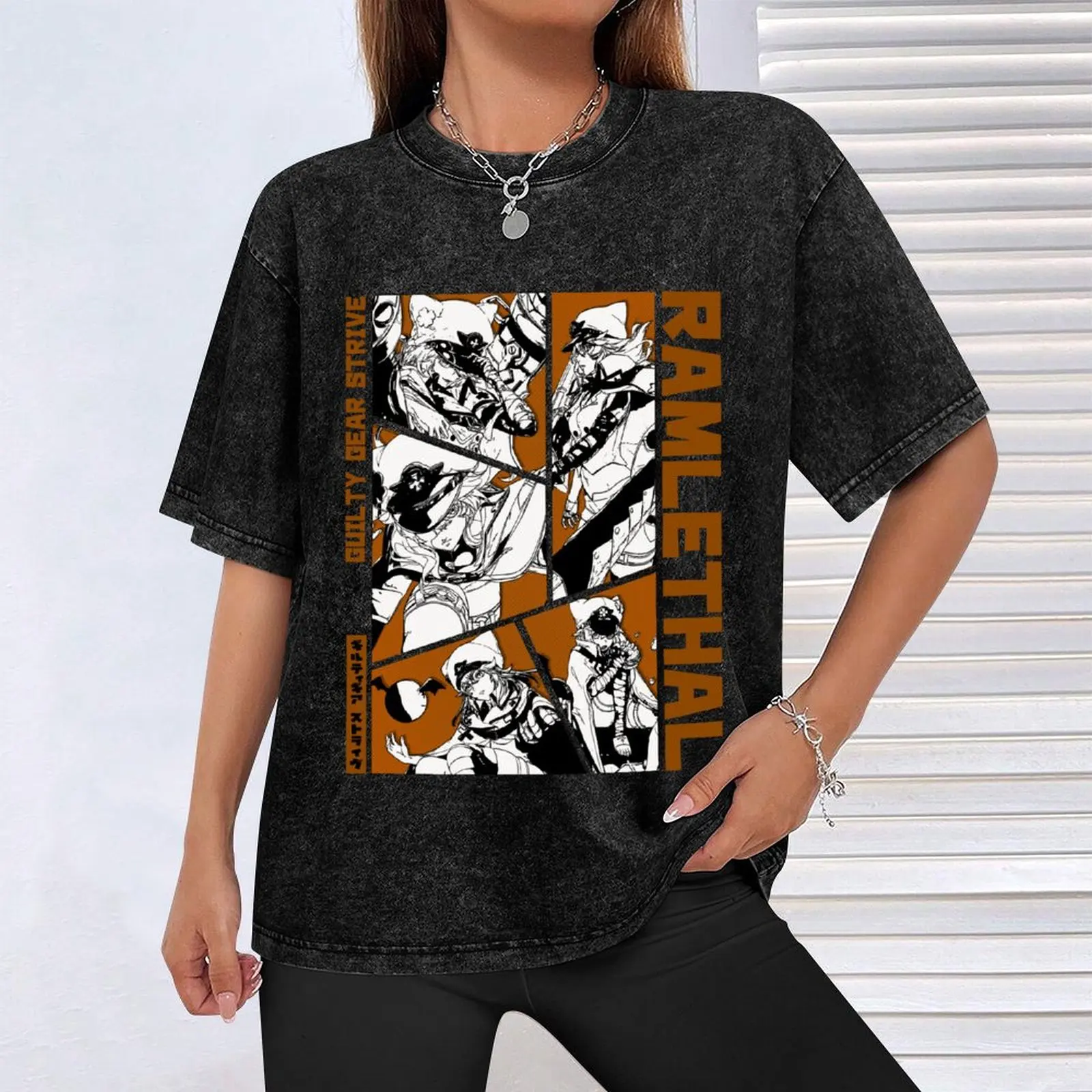 Ramlethal Valentine CM T-Shirt All Match Print Short Sleeve Top view 4
