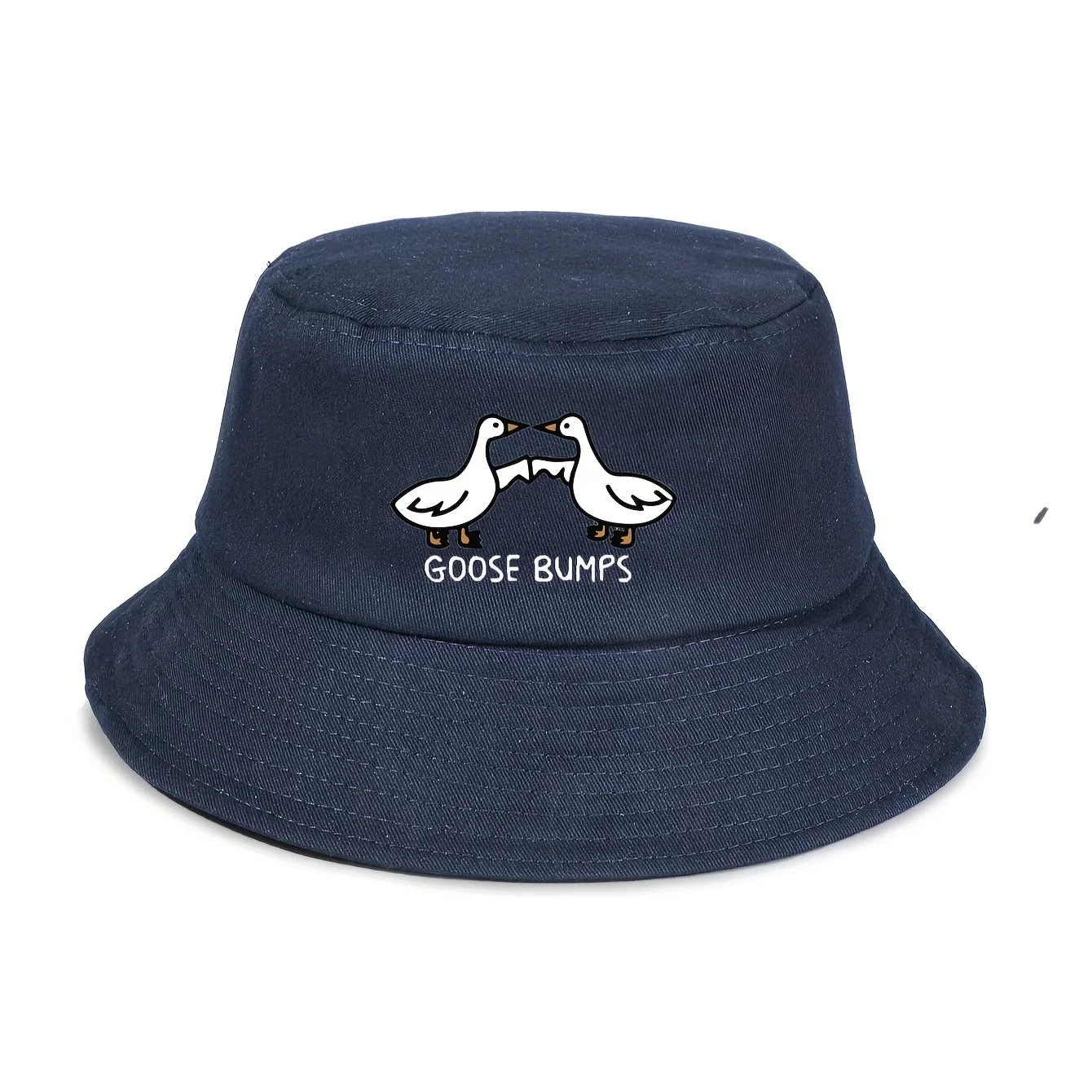 Goose Graphic Bucket Hat Amusing Fisherman Cap Vintage Versatile Panama Hat Daily Casual Summer Sun Hats