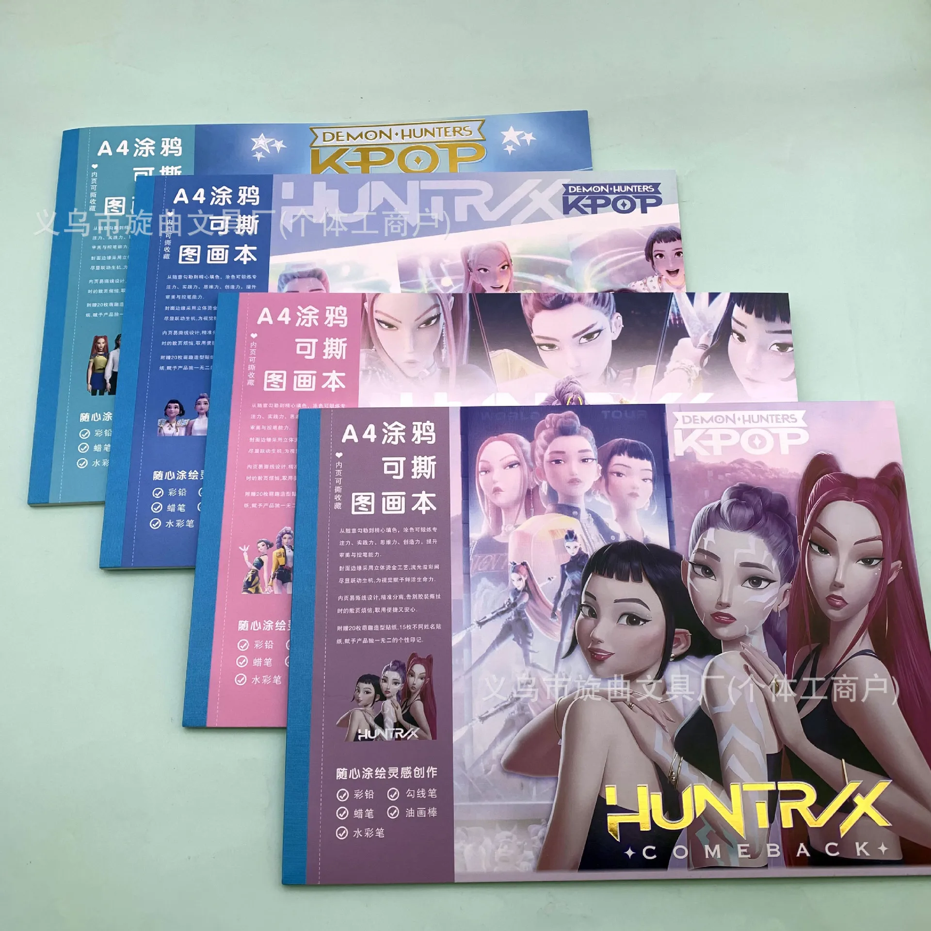 

kpop demon hunter A4 Thick Drawing Pad Cartoon kpop Merchandise Student Sketchbook Art Book