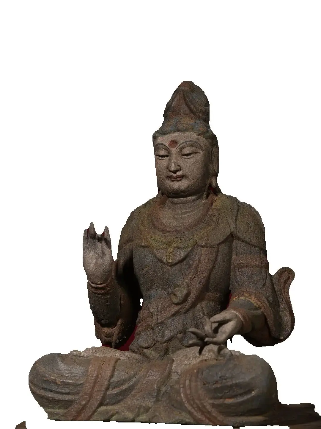 

Collection Antique Chinese Old Wood Carved Kwan-yin Statue Painted Sculpture Art