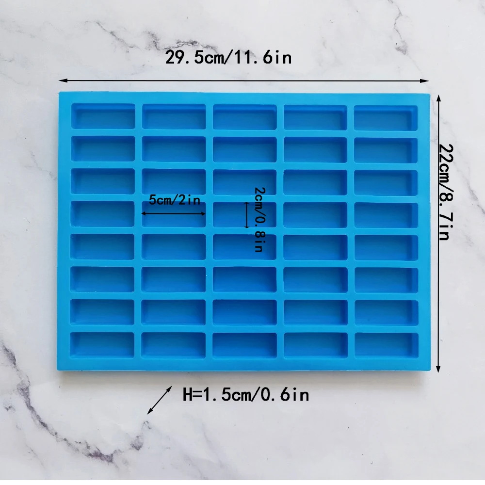 40 hole rectangular silicone mold, bread tray mold, chocolate truffle, manna, jelly, nut candy, ice cube tray, soft candy, cake