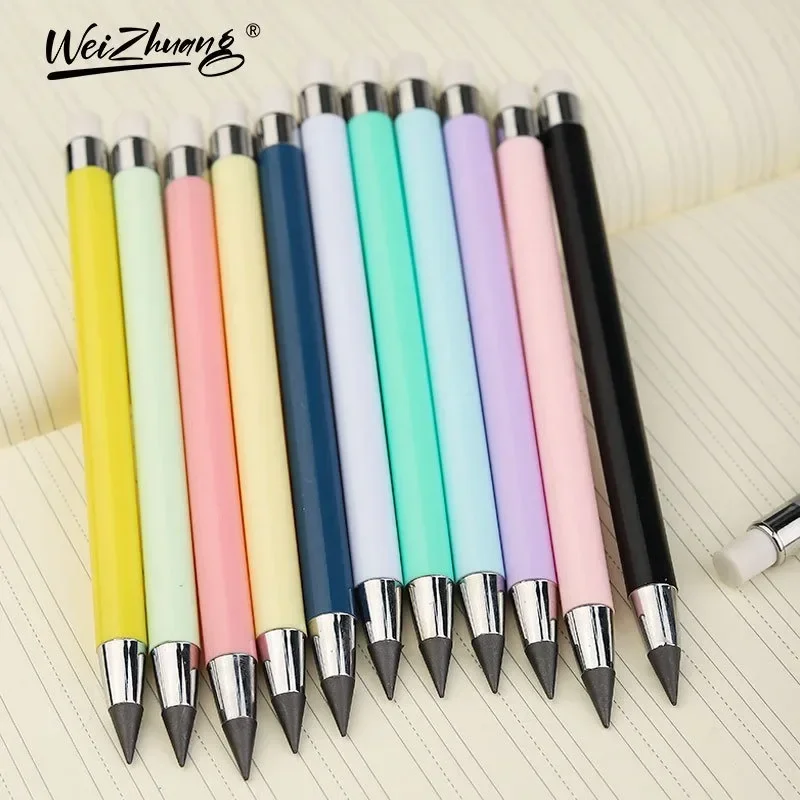 Imagem -05 - Eternal Pencil For Kids Unlimited Writing Drawing Pen sem Tinta Lápis Infinito Material Escolar Papelaria Art Sketch pc Pcs 12 Pcs