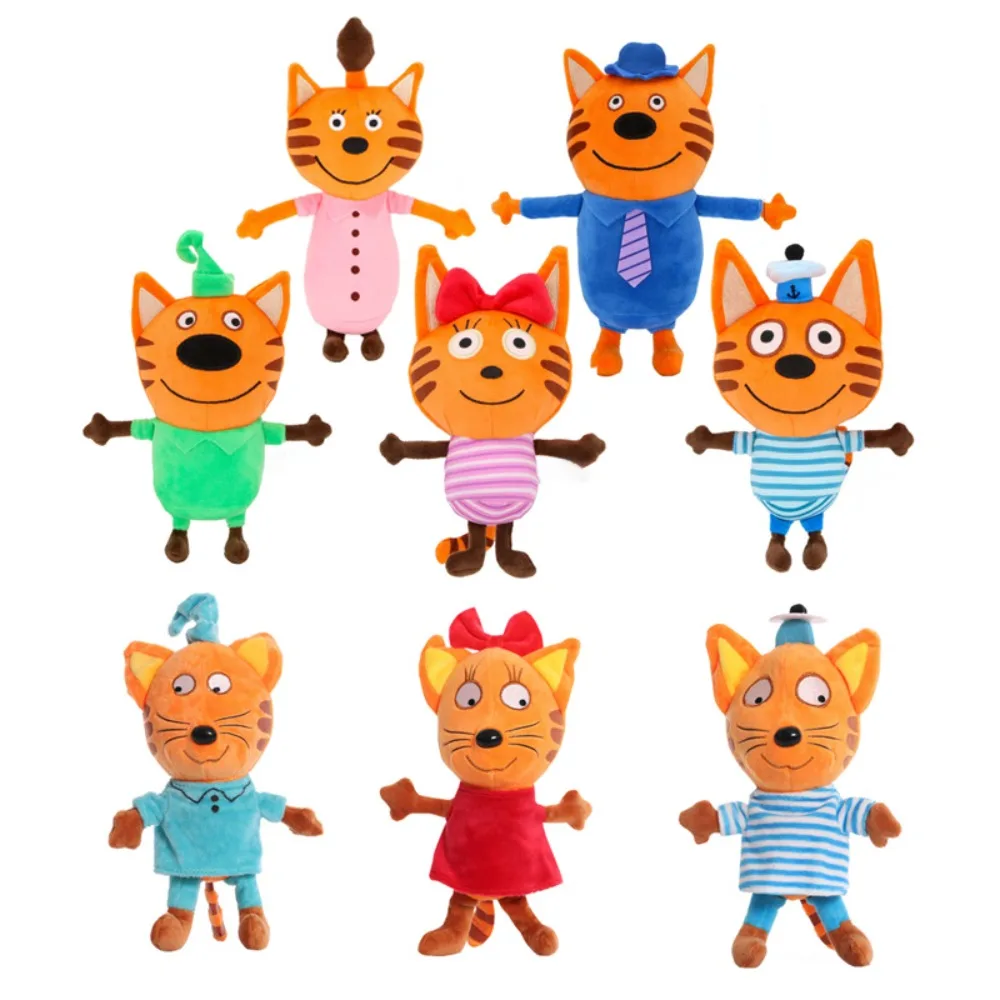 Russian Three Little Kittens TpnkoTa Action Figure Toys Cartoon Anime Happy Cats Plush Toy Cartoon Figure Child Christmas Gifts