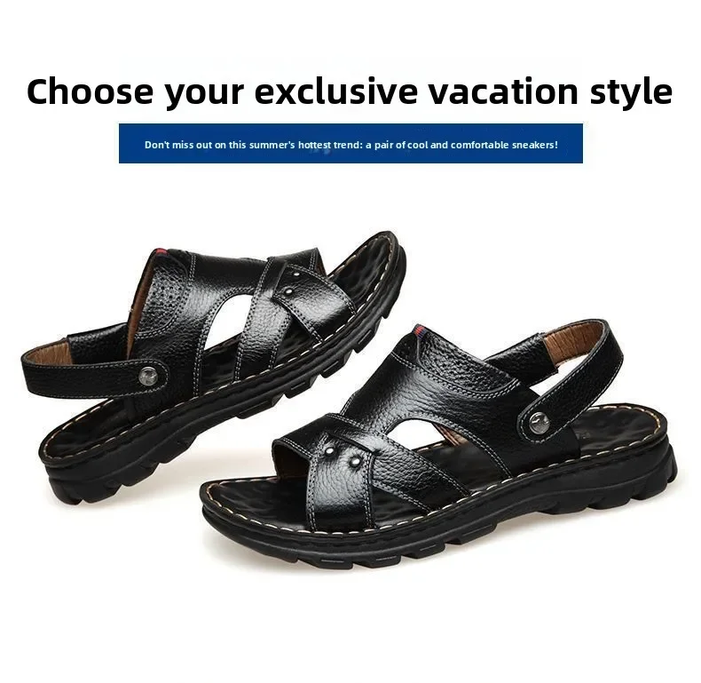 Langlebige Sommer-Herrensandalen, rutschfeste Sandalen mit weicher Sohle, Strandsandalen, dicke Sohle, lässige Slipper, modische Sandalen – Detail 6