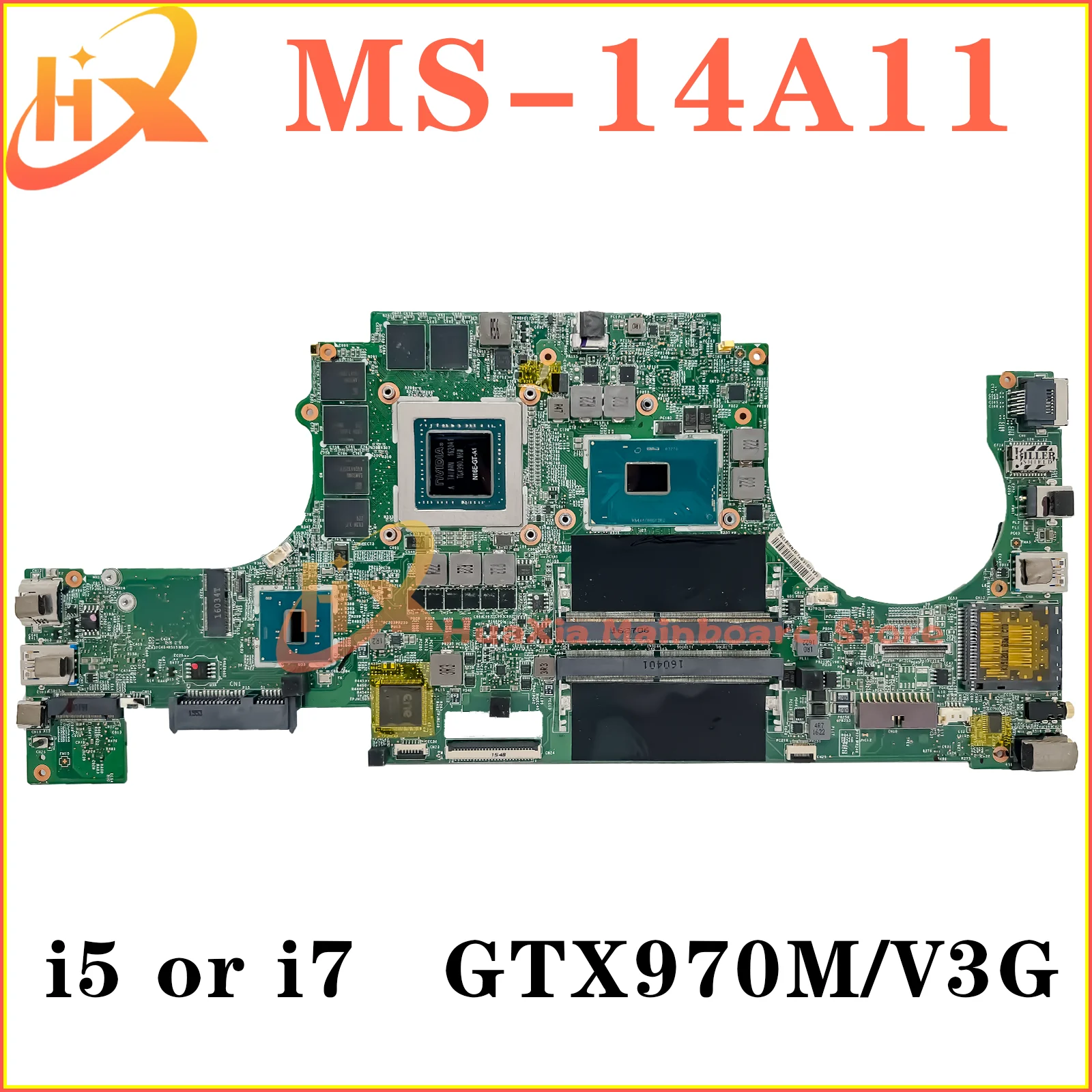 

Mainboard For MSI GS40 MS-14A11 Laptop Motherboard i5 i7 6th Gen GTX970M/V3G DDR4