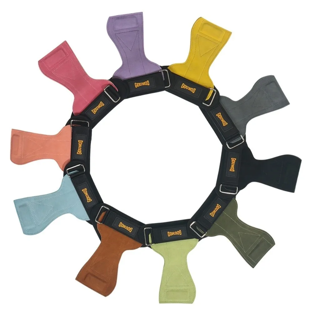 

1 пара накладок для тяжелой атлетики из воловьей кожи, противоскользящие сверхмощные ремни для становой тяги, износостойкие, регулируемые