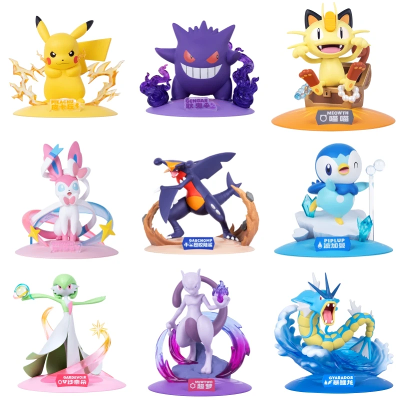 

16 Style Pokemon Action Figures Pikachu Gyarados Piplup Figurine Gardevoir Sylveon Anime Model Pocket Monster Toy Kids Gift