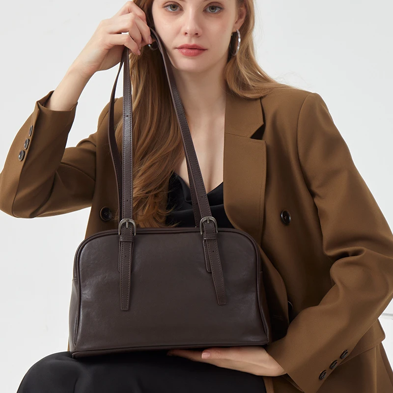 Oversized Tote Bag for Women Premium Top Layer Cowhide Leather 31cm Work Bag MultiFunctional Handbag Large Capacity Shoulder Bag