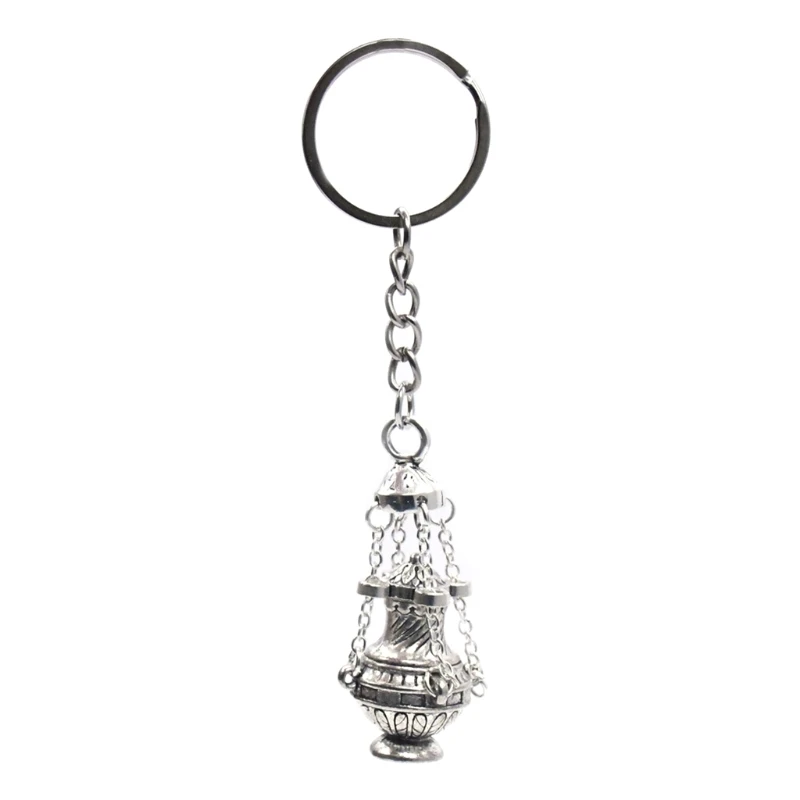 Christian Incense for Burner Keychain Alloy Censer Handbag Decoration Souvenirs