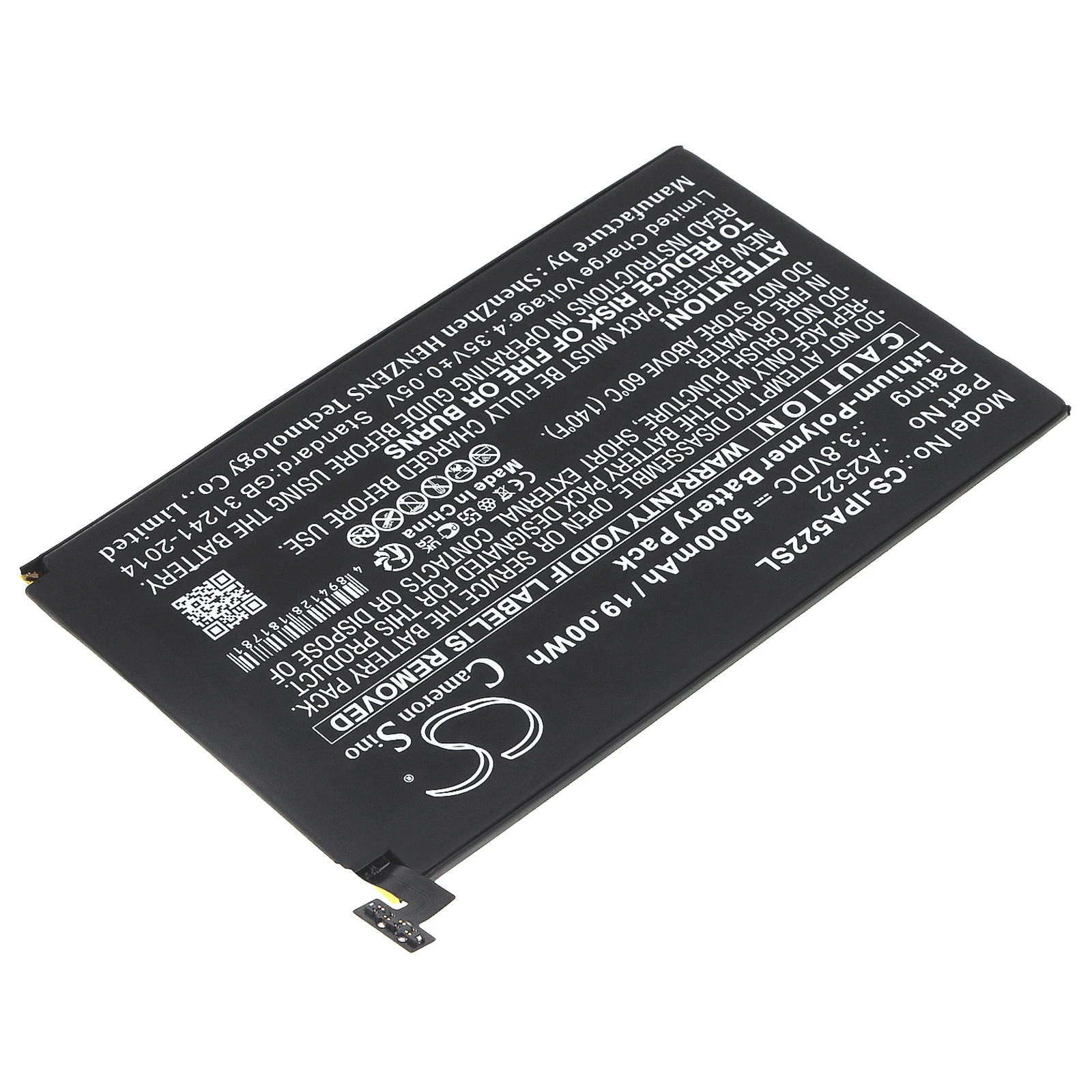 CS Replacement Battery for Apple A2567,A2568,A2569,iPad Mini 6 PN:A2522 5000mAh / 19Wh