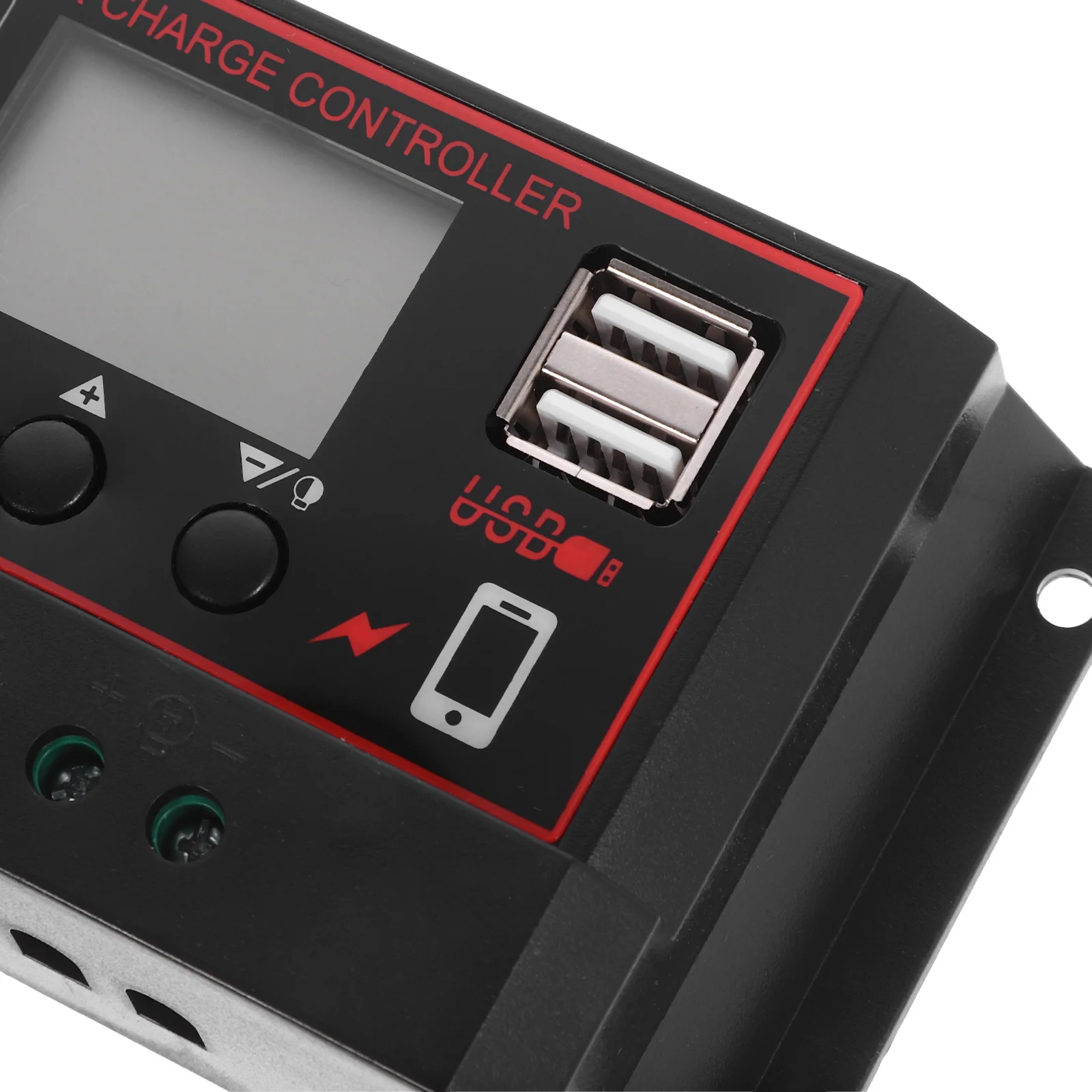 

20A 12V 24V Charge Controller Lcd Dual Usb Pwm Charging Management Over-Current Short Circuit Reverse Polarity Protection Solar