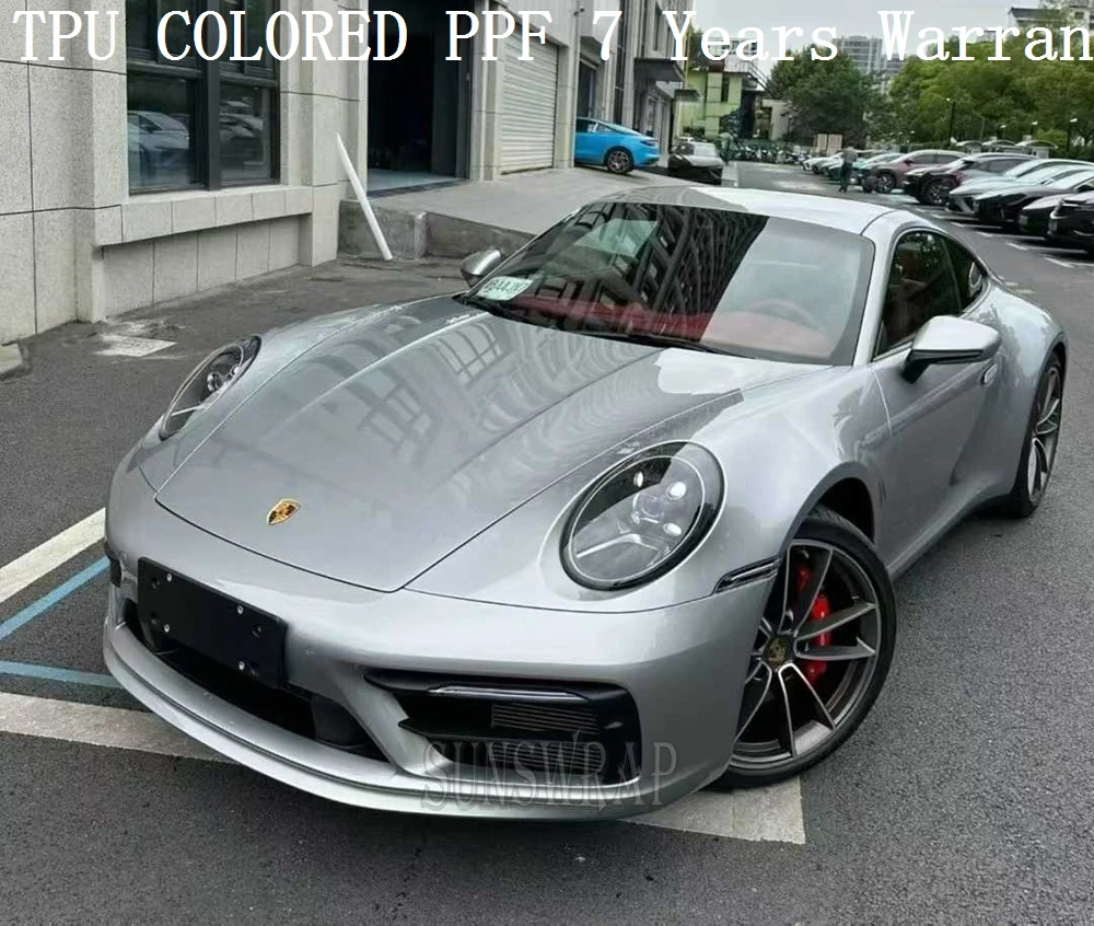 Highest quality Color TPU GT-Silver PPF Paint Protection PPF Film Wrap Anti-yellowing Self-healing thermal repair 5x52ft/roll