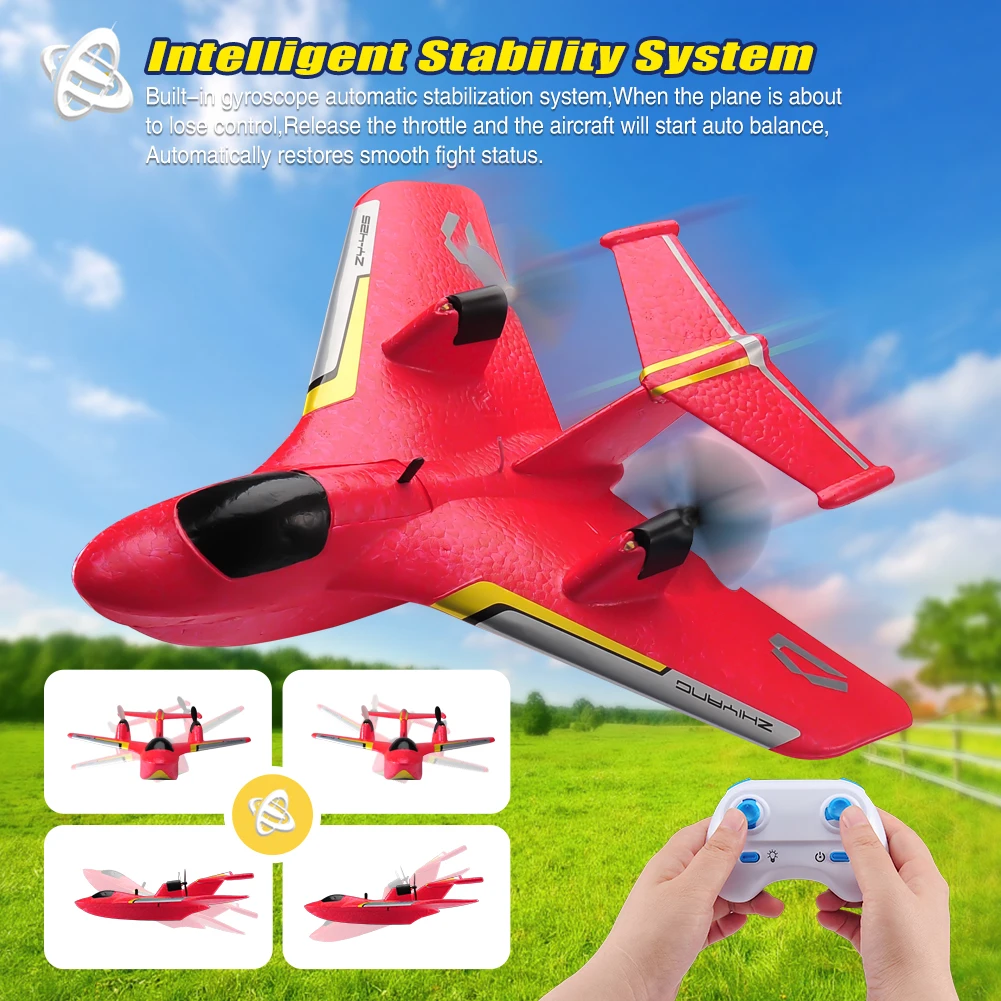 ZY425 طائرة مزودة بجهاز للتحكم عن بُعد 2CH المياه الهواء التحكم عن بعد الطائرات EPP رغوة RC طائرة شراعية الأولاد لعب للأطفال