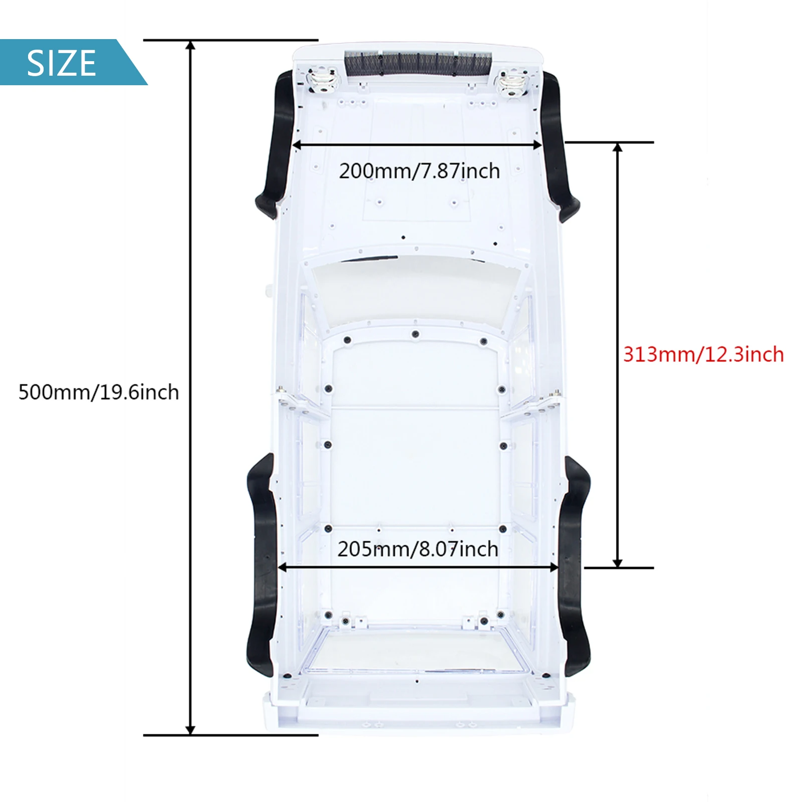 INJORA Hard Plastic 12.3inch 313mm Wheelbase Cherokee Body Shell for 1/10 RC Crawler Axial SCX10 & SCX10 II 90046 90047