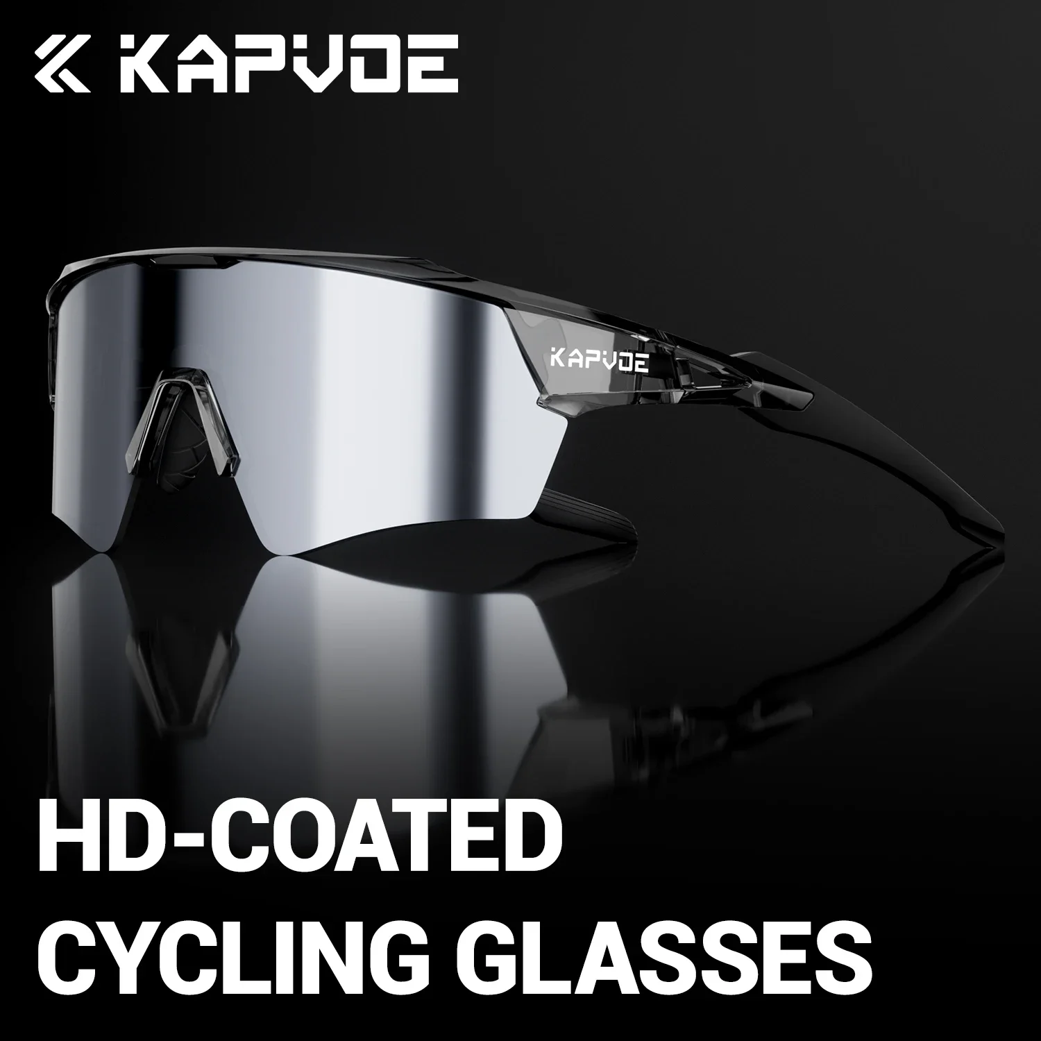 Kapvoe Neue Outdoor-Photochromatische Fahrradbrille Outdoor-Tennis-Sportbrille Wanderbrille Leichte UV400-Sonnenbrille für Männer und Frauen 2026 Neu