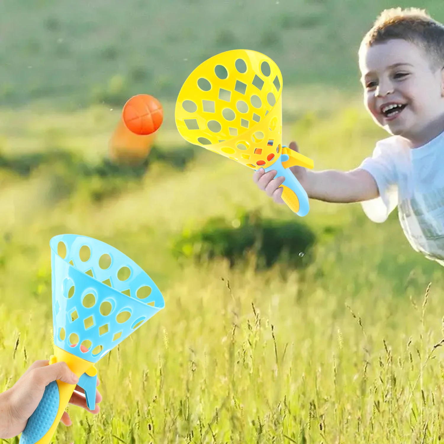 Pop-Pass-Catch Ball Game for Children Catching Ball Launcher Sports Toy Outdoor Indoor Party Parent-child Funny Kid Adult Toy