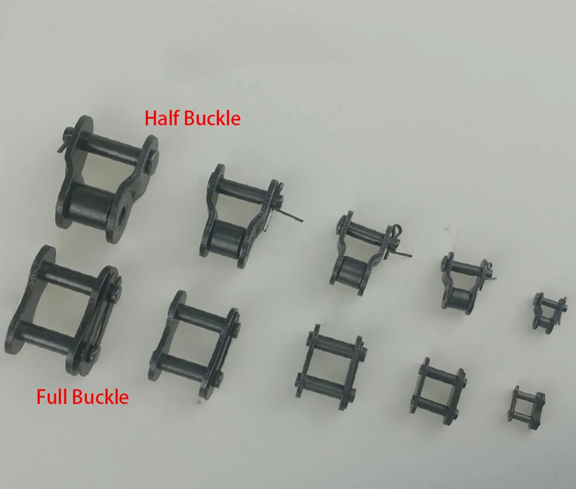 04C-1 Roller Chain Pitch 6.35mm Half/full Buckle Carbon Steel Industrial Transmission Single Row Chain 0.5/1/1.5/5 Meters