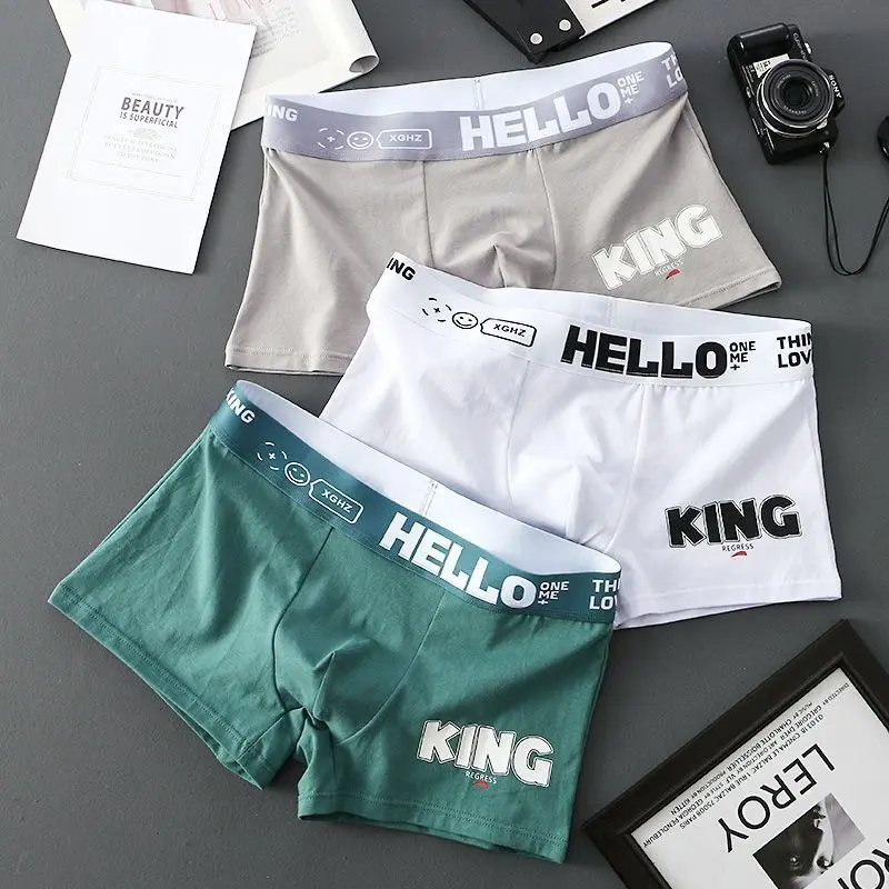 Men Underwear Summer Thin Cotton Sports Panties Breathable Boxers Boy Comfort Youth Shorts Antibacterial Pants Mid-waist Briefs