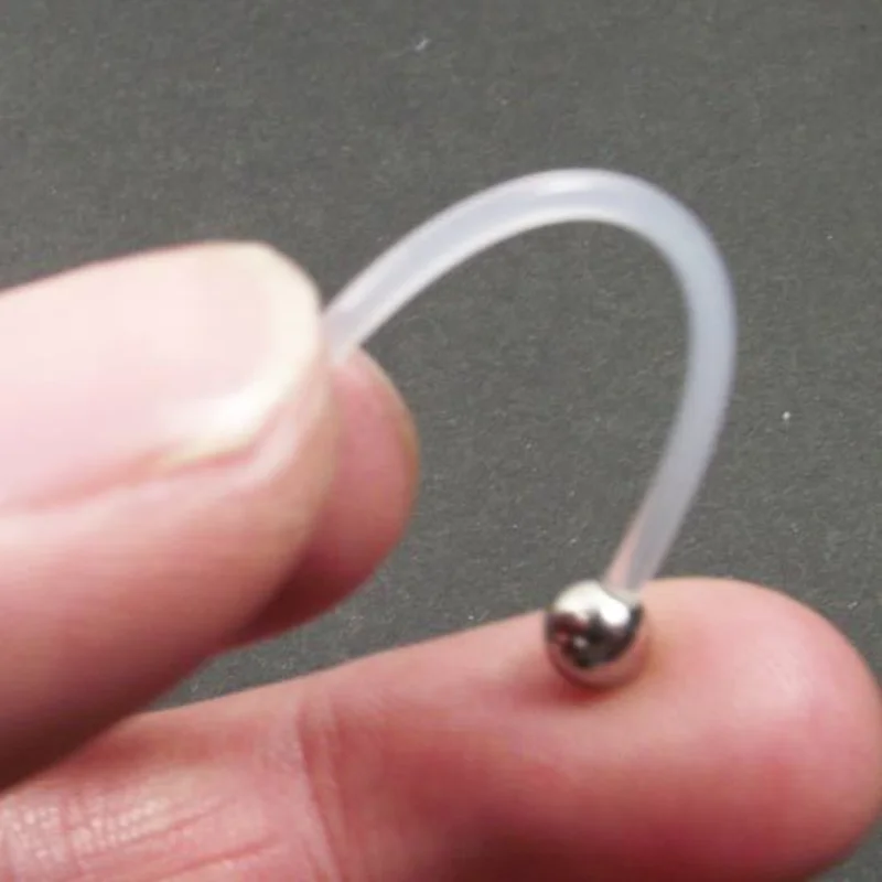 1 قطعة سيليكون الصناعية ثقب لينة الحديد مرنة مريحة الصناعية سقالة الأذن ثقب الجسم مجوهرات فترة الشفاء