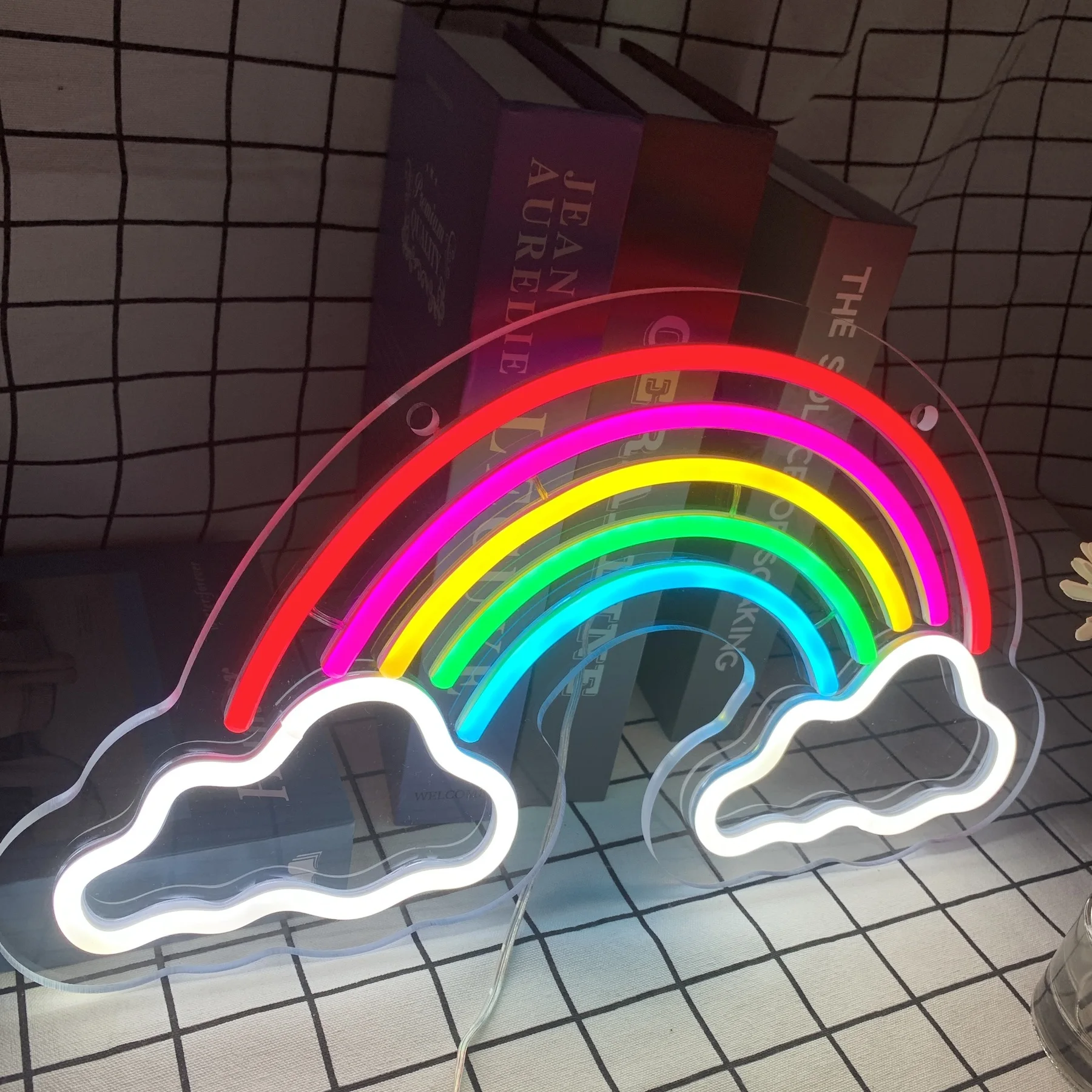 Led Neon Night Sign Rainbow Neon Light Signs Wall USB Operated Butterfly Lamp Neon Lights for Room Bedroom Decor