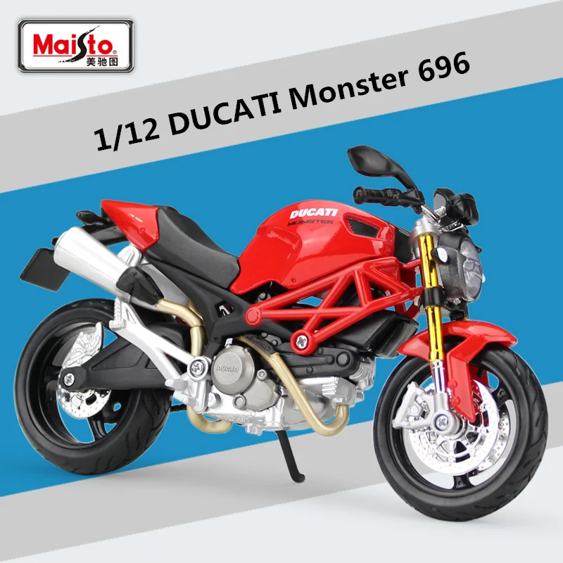 Maisto 1:12 Ducati Monster 696 Alloy Racing Motorcycle Model Diecast Metal Street Motorcycle Model Collection Childrens Toy Gift