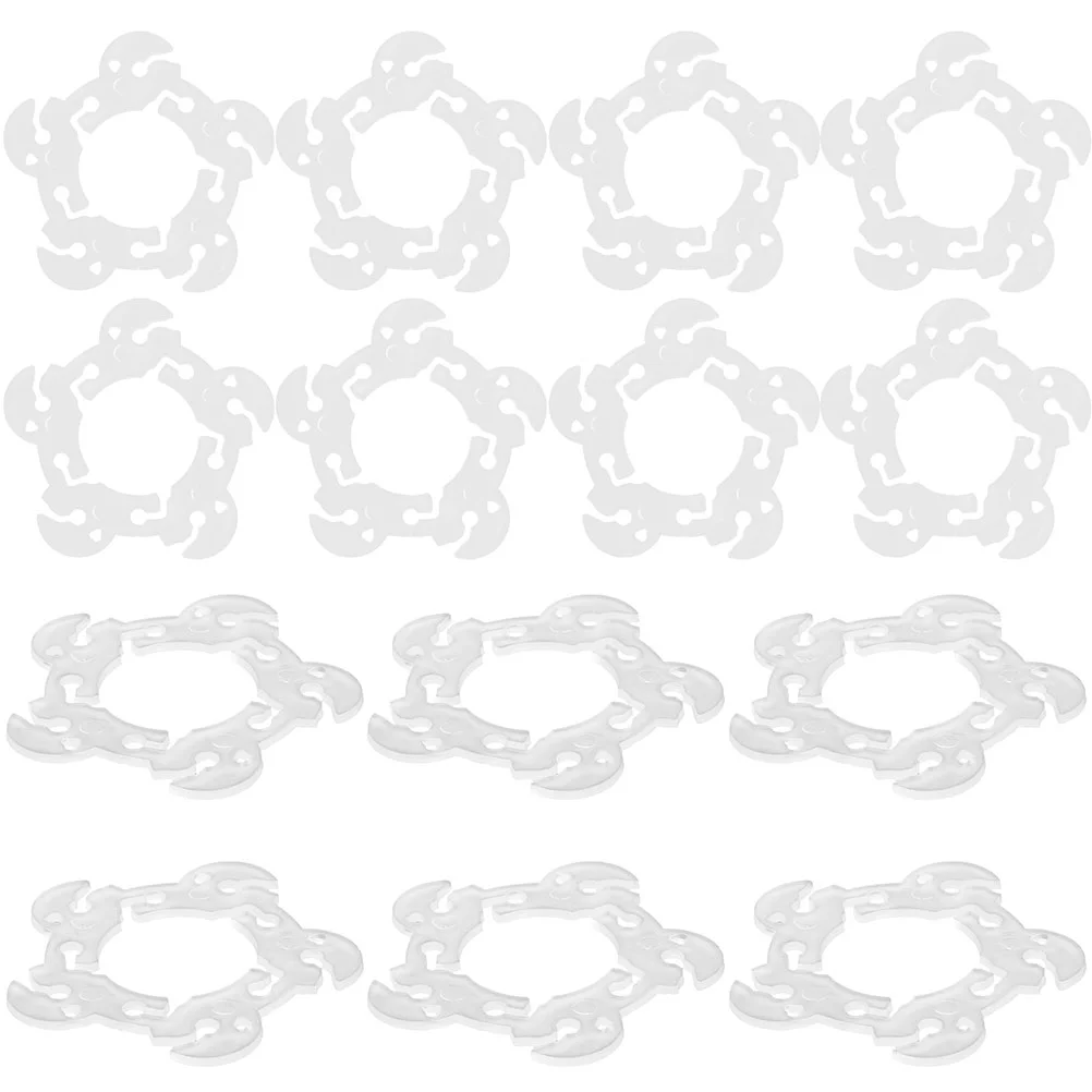 

50 Pcs Wedding Ceremony Decorations Balloon Arch Buckle Ring Clip 6X6X01CM Connector Plastic Clips White for Party Rings