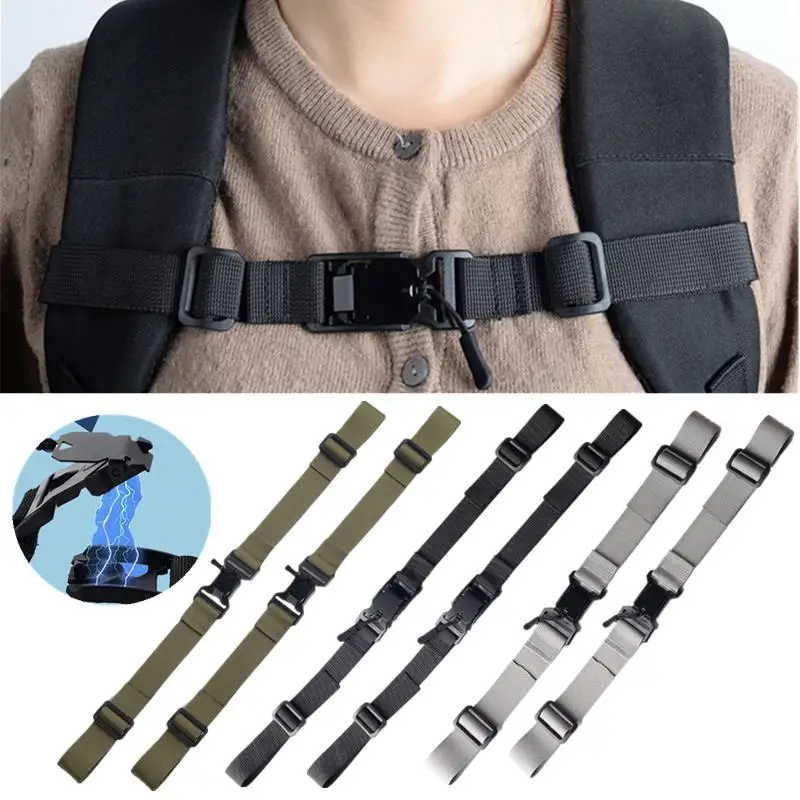 1pc Backpack Magnetic Chest Pack StrapEasy Detachable Strap Adjustable Shoulder Strap Camping Tactical Bag Strap Accessories