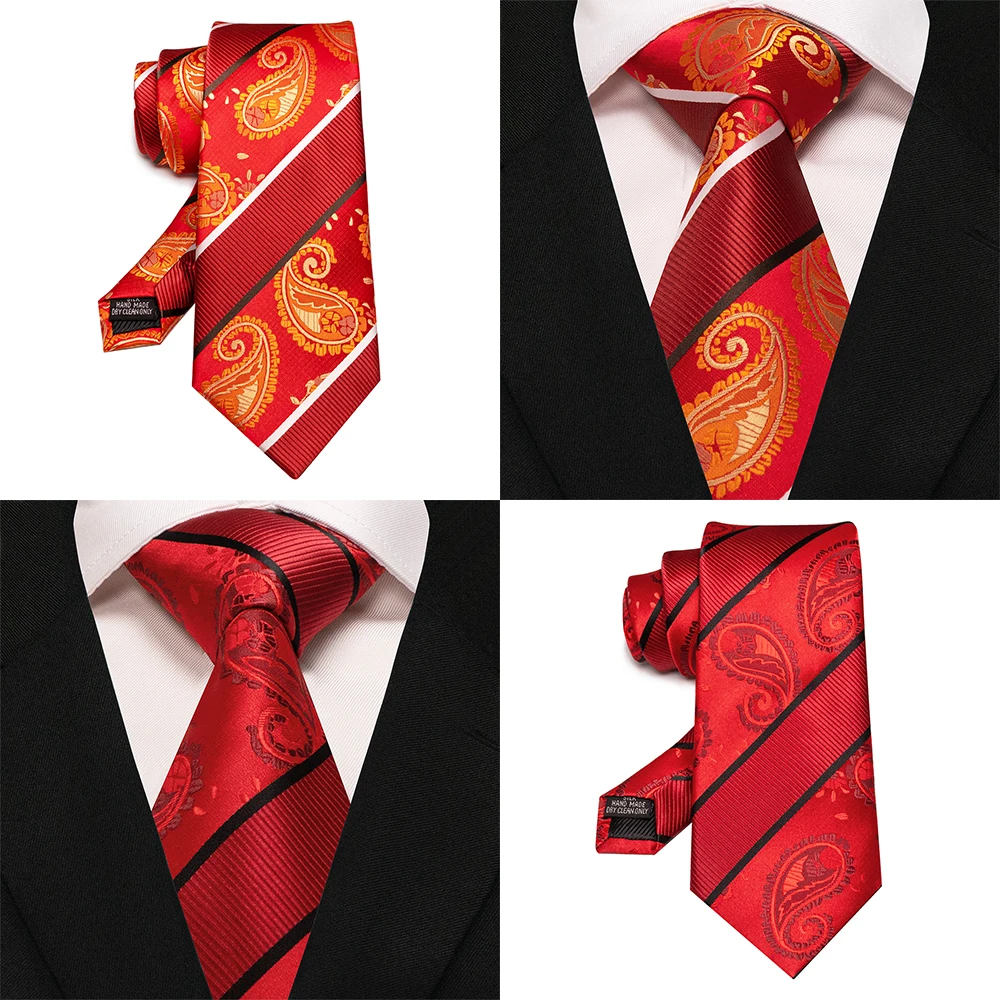EASTEPIC Blau Rot Gelb Krawatten für Männer Bunte Krawatten mit Floral Designs Elegante Zubehör von Jacquard für Männliche Freunde – Detail 5