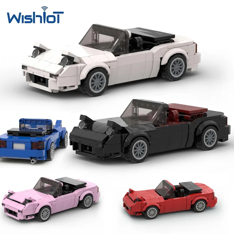 

Simulation Racing Car MOC Building Blocks Assembly Cabriolet Sports Vehicle Collectible Model Small Bricks Toys Holiday Gifts