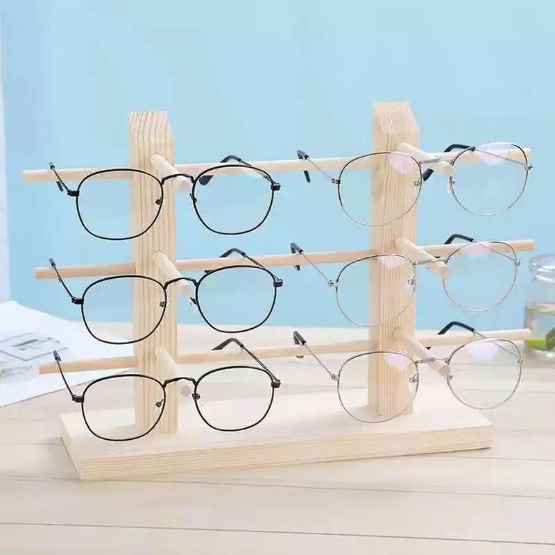 Sunglass Stand Display Wooden Multiple Glasses Holder Glasses Display Stand Eyeglass Stand Detachable Sunglass Rack For Men