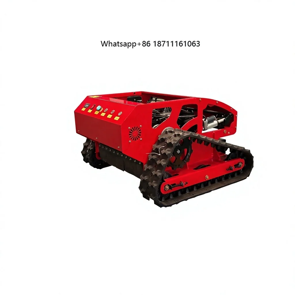 New 550 Industrial Self-Propelled 4-Stroke Crawler Type Lawn Mower with Remote Control for Agricultural Farm & Garden Use