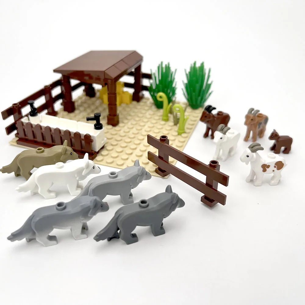 MOC Marine Animals Building Blocks Sea Scene Shark Octopus Manta Fish Clownfish Whale Crab Turtle Bricks Toys Children Gift